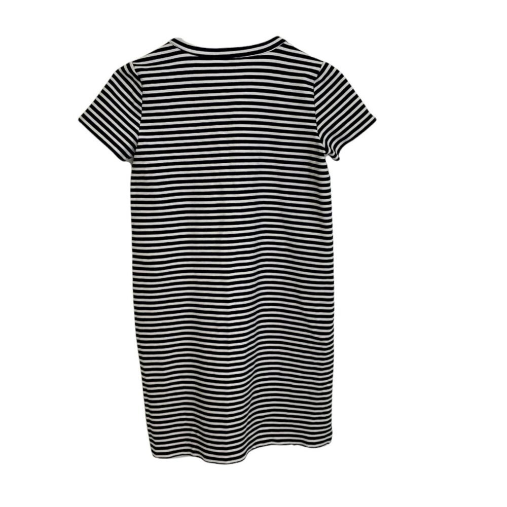 J. Crew Size XXS Stripe Lace Up Shift Knit Dress Blue White - Picture 5 of 7